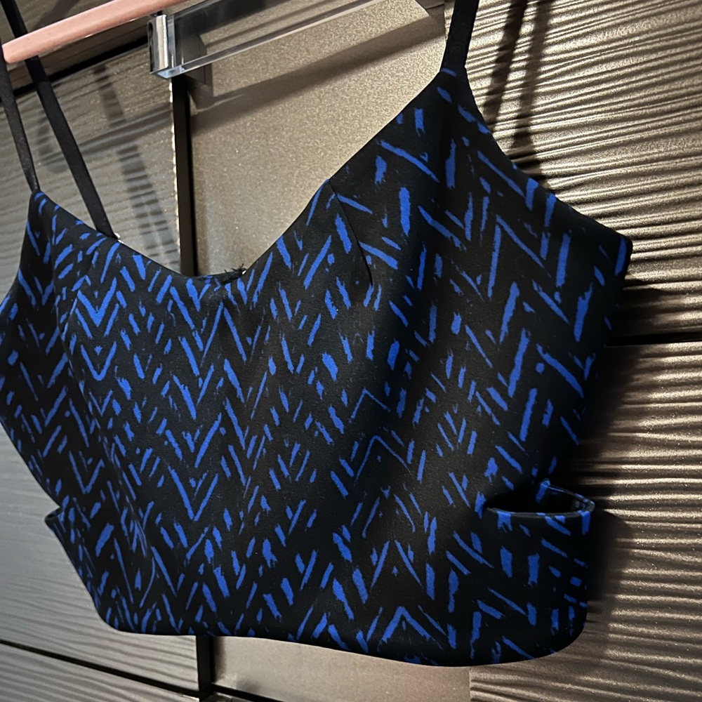Dynamite, S brand new crop top with side cutouts and zippered back.